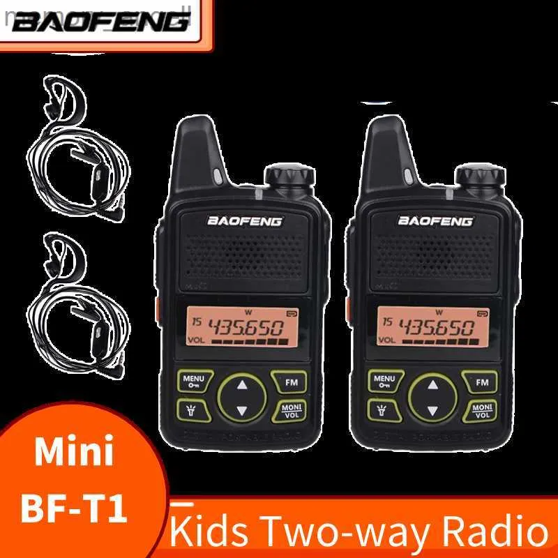 Walkie Talkie 2PCS Baofeng BF-T1 Mini Walkie Talkie Child Woki Toki UHF Handheld Two-Way Radio Kids 5km CB Radio Station FM Transceiver bf t1 HKD230922