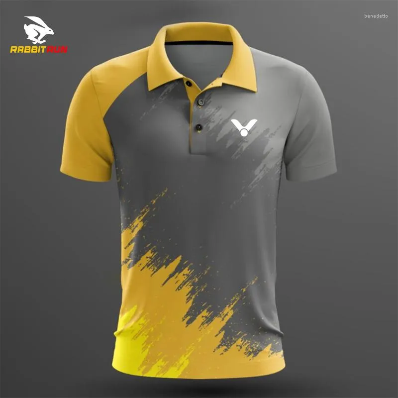 Men's Polos 2023 Customize Summer Badminton Shirts Sport Short-sleeved Polo Table Tennis Tshirt Running Men T-shirt