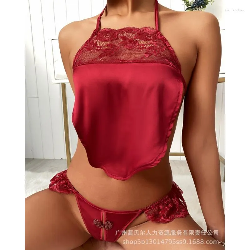 Bras Sets Womens Sexy Exotic Vintage Underwear Set Lace Mesh See