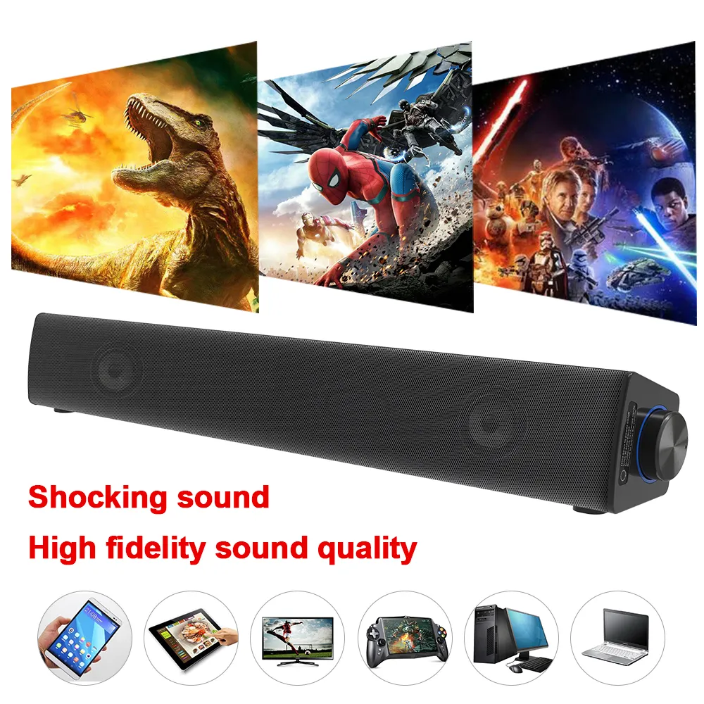 Portable Speakers Wireless Bluetooth Sound bar Speaker System Super Power Sound Speaker Wired Wireless Surround Stereo Home Theater TV Projector S11B