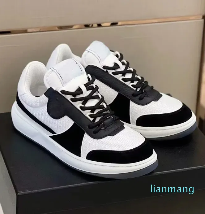 Luxury Brand Men White Black Sneakers Mesh Suede Calfskin Quilted Party Wedding Dress Skateboard Walking Wholesale Comfort Footwear