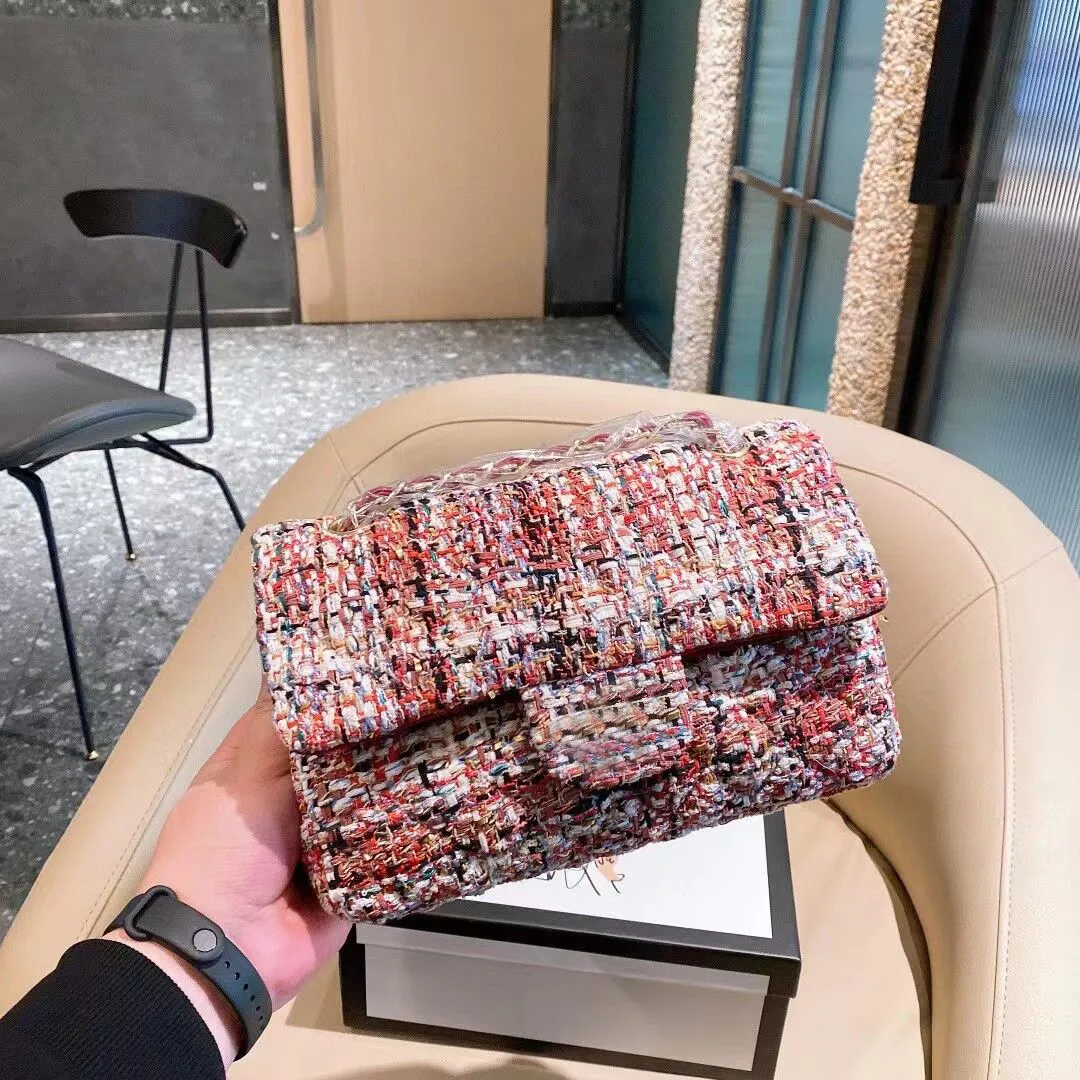 Lyxdesigner plånböcker kvinnor berömda mini tote cross body väska guld kedja axel väskor mode ch stil heta försäljning messenger handväskor klassisk handväska tjej gåva