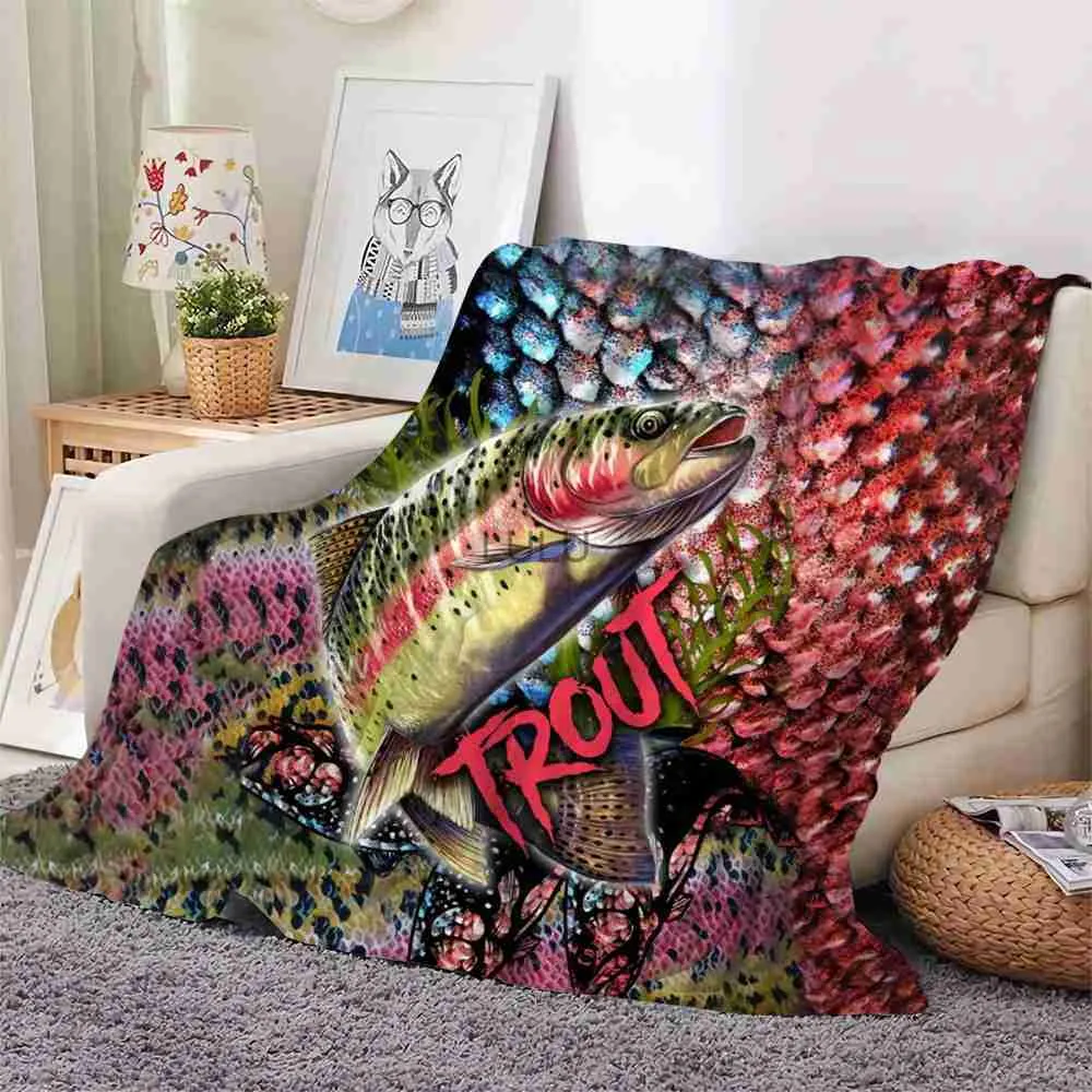 Blankets CLOOCL Love Trout Fishing Flannel Blanket Warm Bedroom Animal  Throw Blanket On Bed Sofa Bedding Travel Blanket Drop Shipping HKD230922  From Lulu_iemon_store, $20