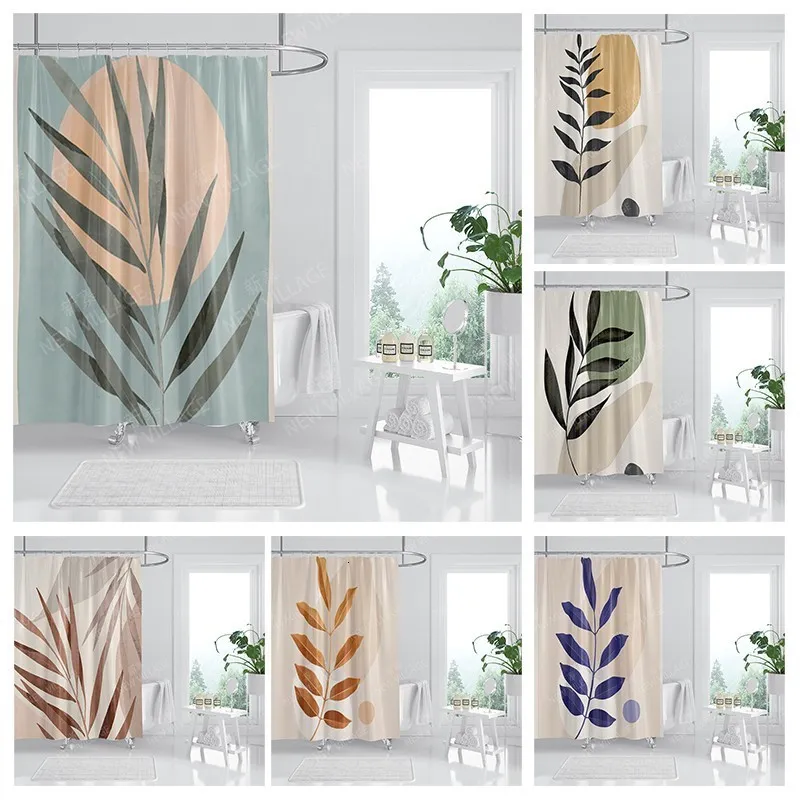 Shower Curtains Waterproof fabric shower curtains Bathroom curtain accessories 180x200 Bath curtain for shower 240*200 nordic boho decoration 230922