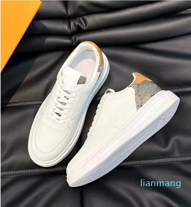 Beroemde Merk Mannen Beverly Hills Sneakers Schoenen Wit Zwart Skateboard Lopen Lage Top Casual Rubberen Zool Stof Groothandel Comfort Trainers Met Doos