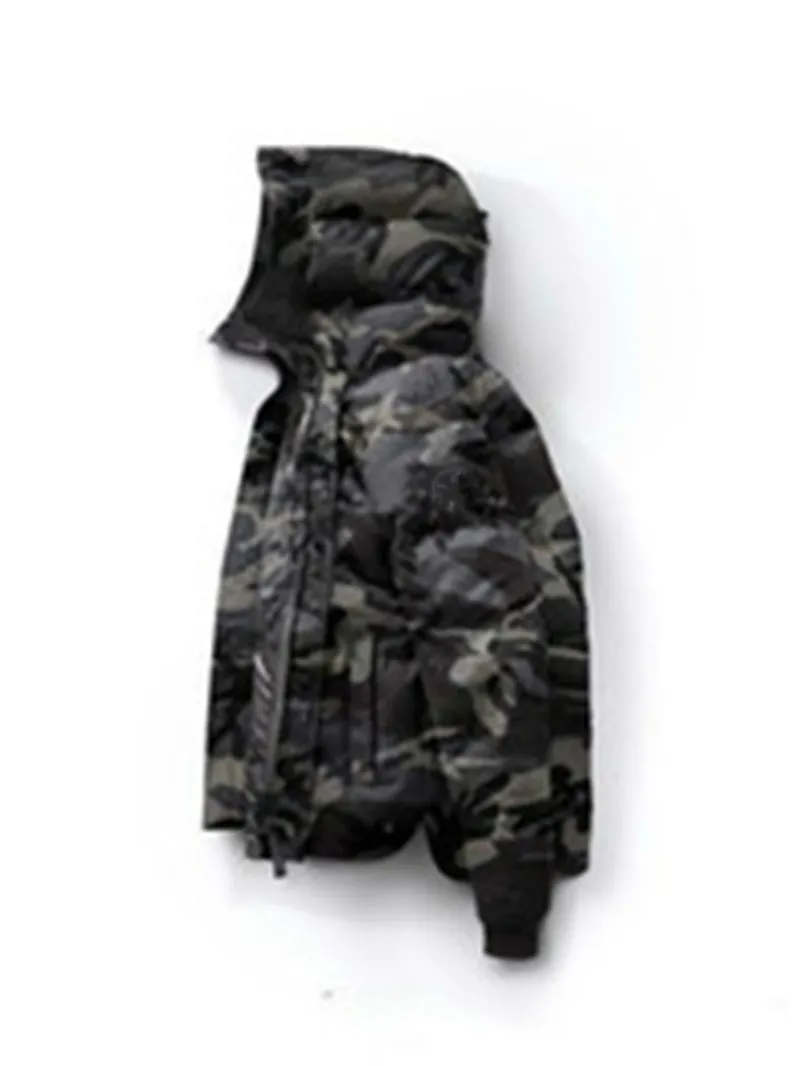 Qulity Goos Brand Design Mannen Down Jas Luxe 86320 Dikker Donsjack Canada Camouflage Parka 7 Kleuren Jassen