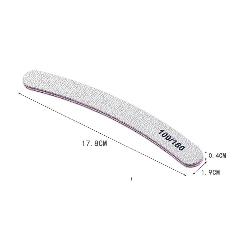 5 Styles Nail Art Files 100/180 Professional Nail Styling Tools Gel ...