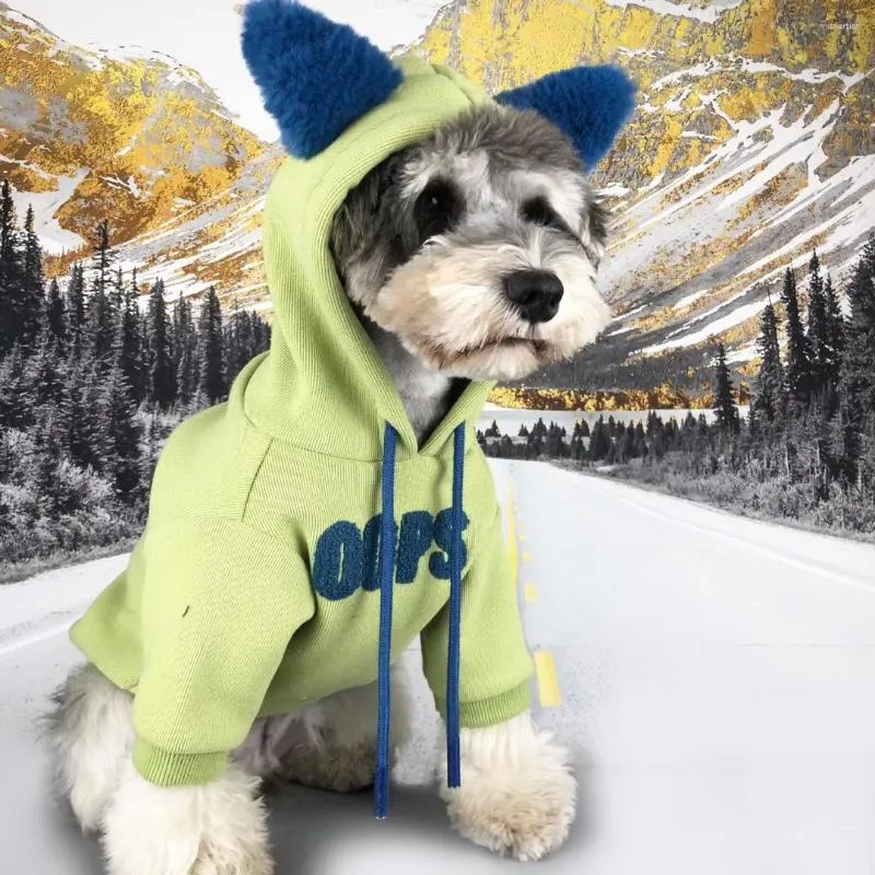 Одежда для собак, осенне-зимняя хлопковая одежда для маленьких собак, шнауцер Bomei Cat, мягкие бархатные толстовки с буквенным принтом и свитшоты