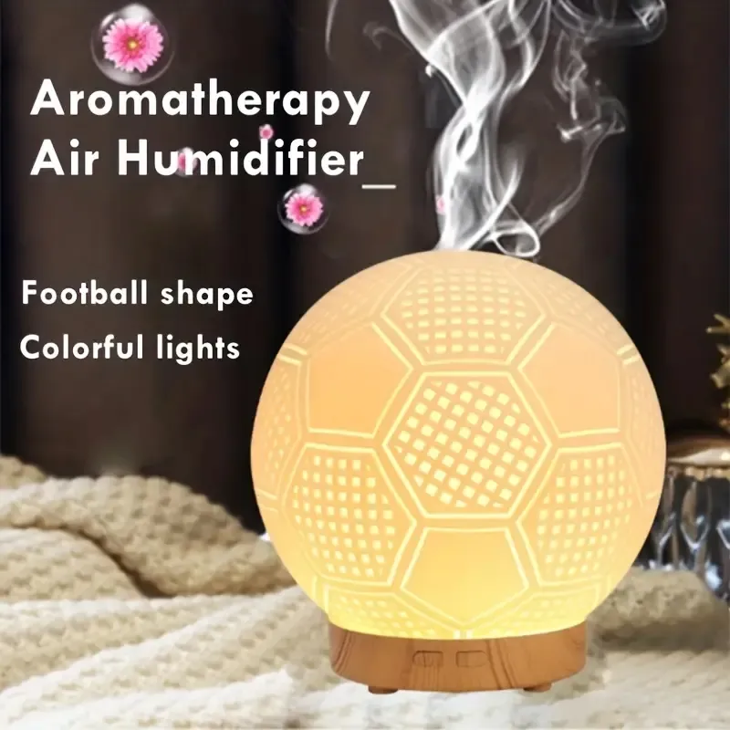 1PCエア加湿器、クリエイティブフットボールの形状加湿器HOME USB DESKTOP AROMA DIFFUSER HOME AIR EAIR加湿器超音波空気加湿器エッセンシャルオイルディフューザー