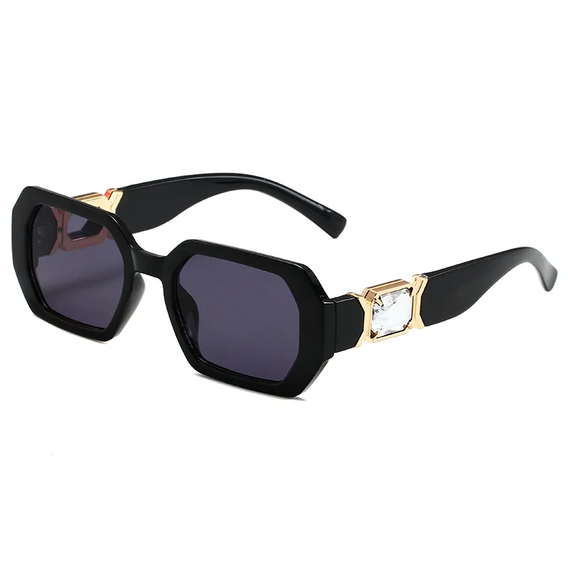 Rhinestone Women's Sunglasses UV400 Protection With Pouch - Tortoise Brown