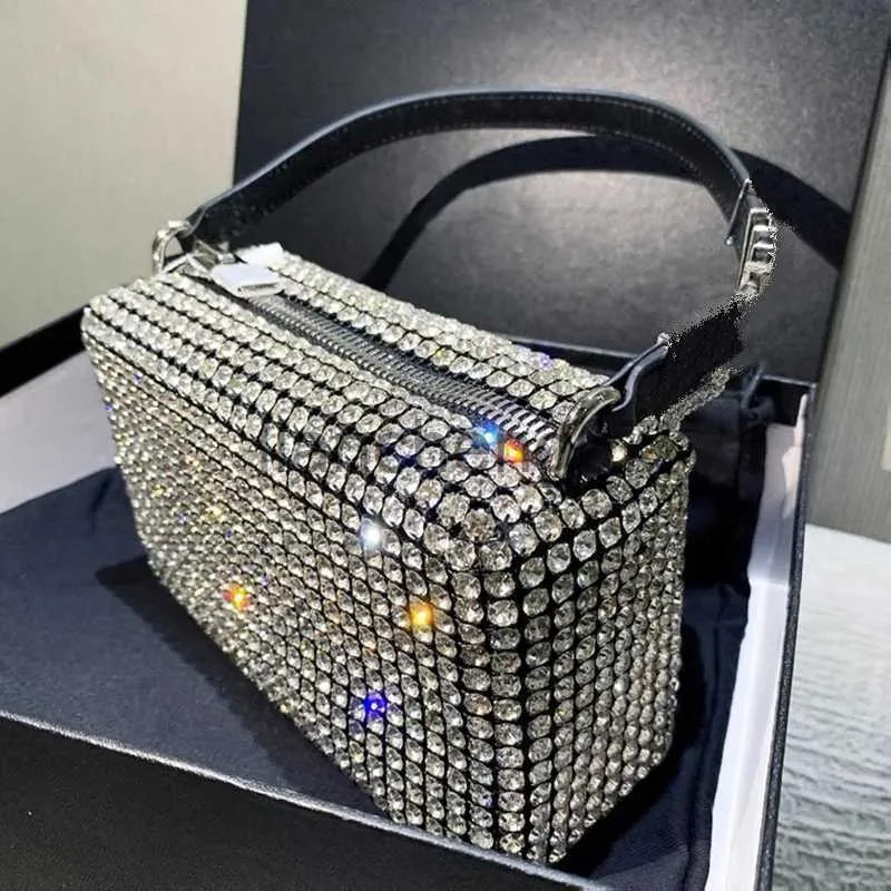 Bolsas de noche Bolsa de lujo Mujeres Diamond Hobo-Bolso Bolso Tote Hombro Cruz Cuerpo Brillante Rhinestone Bolsa Monedero Ladies Clutch X0922