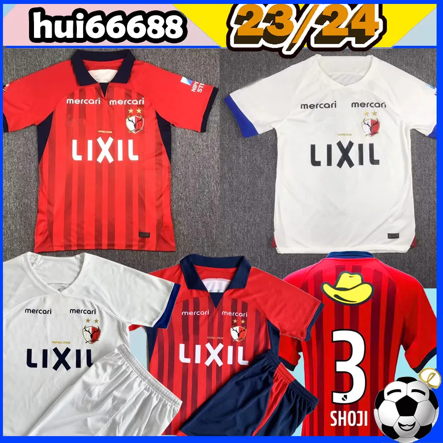 23/24 Kashima Antlers J-League 2023 2024 Futbol Formaları #7 Juan Alano #8 Shoma #9 Everaldo #11 Izumi Antlers Rikuto Ev Kırmızı Uzak Beyaz Futbol Adam Gömlek Kısa Kollu