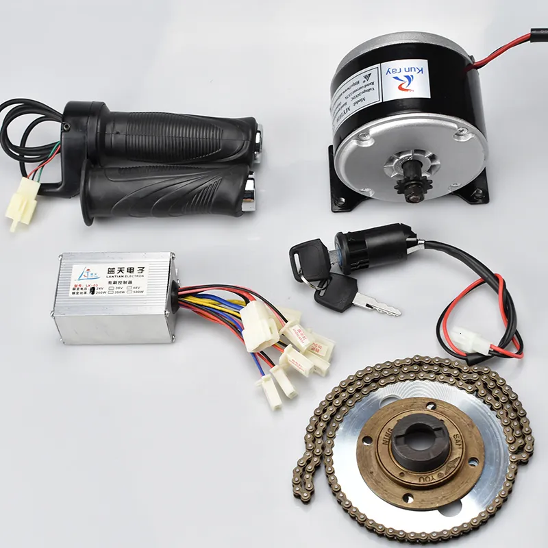 Fahrradgruppensets 24V 250W DC-Bürstenmotor Elektrofahrrad-Umrüstsatz für DIY-Rollermotor Hochgeschwindigkeitsnabengetriebe Verzögerung 230922