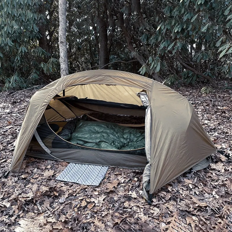 Lightweight Single Person Tactical Camping Tent With Mosquito Net Waterproof Nylon Shelter For Backpacking 2024 From Daye09 157.84 DHgate.Com
