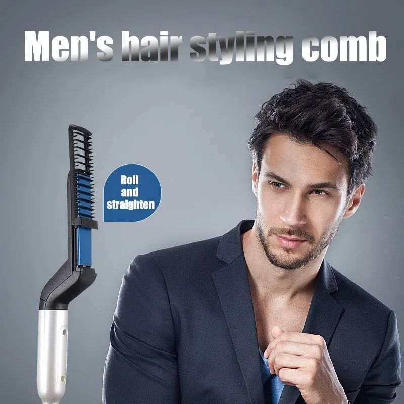 Mens Multi Functional Beard Straightener Comb With Combing And Fluffy Roll Design Electric Brush For Personal Care Beard Fashion And Modeling Model 230921 From Caliu123 113.21 DHgate.Com