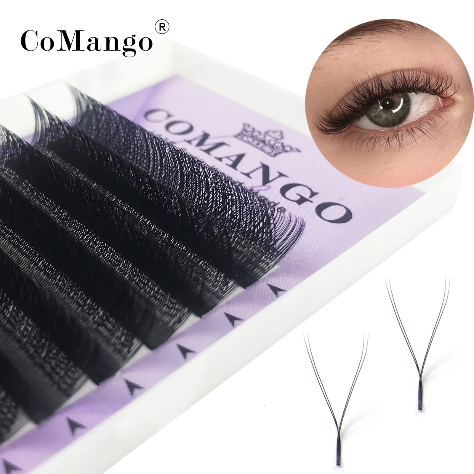 Faux Cils CoMango Volume Brésilien Y Cils Fluffy Extensions de Cils Individuels Fournitures de Cils Doux Naturels 230921