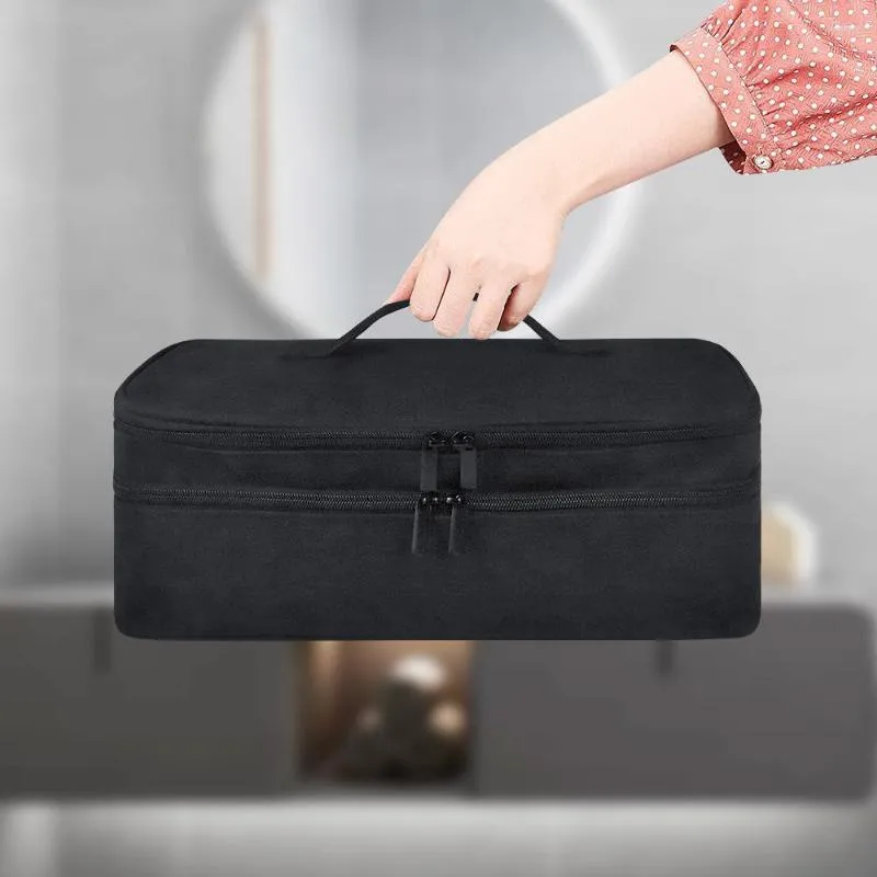 Borse per cosmetici Grande organizer da toilette Borsa da viaggio per bagno Protezione antipolvere Custodia per trucco a doppio strato