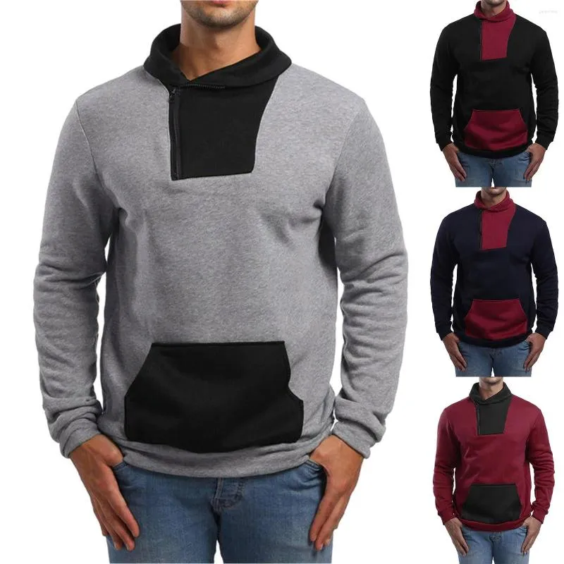 Felpe con cappuccio da uomo Felpe occidentali da uomo Moda uomo Colore Casual Comodo Sport Tendenza Felpa con cappuccio senza cappuccio Zip