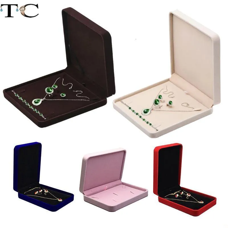 Jewelry Boxes Set Gift Box Velvet For Ring Necklace Earring