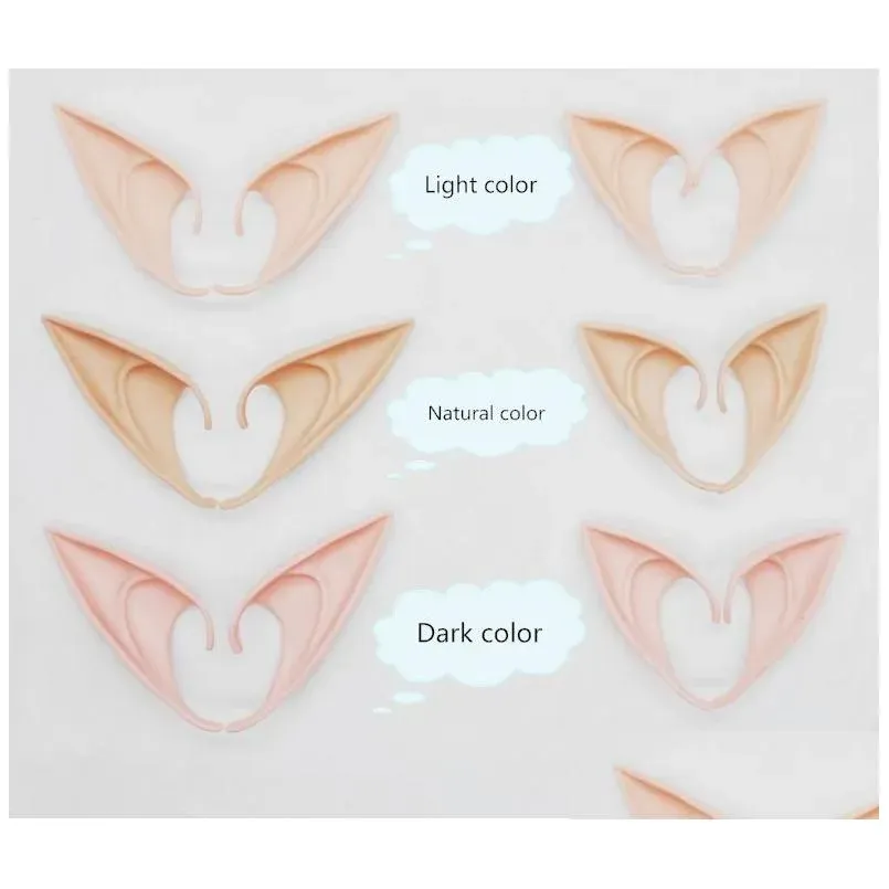 Party Masks Elf Ear Halloween Fairy Cosplay Accessores Vampire Mask for Latex Soft False 10cm och 12cm SN961 Drop Delivery Home Garden Dhjng JJ 9.22