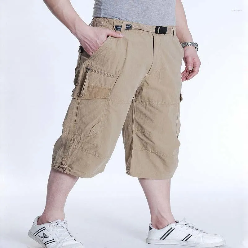 Heren Shorts 6XL 7XL Zomer Casual Mannen Katoen Cargo Met Grote Zak Losse Baggy Hip Hop Bermuda Militaire Mannelijke kleding