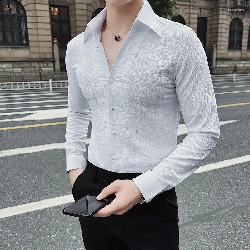 Mens Casual Shirts Sexy Slim Tight White For Mens Wedding Party Wear Social  Club Stylish Clothing Elegant Gentleman Blouse Blackish Green From  Brickmenh, $24.32 | DHgate.Com