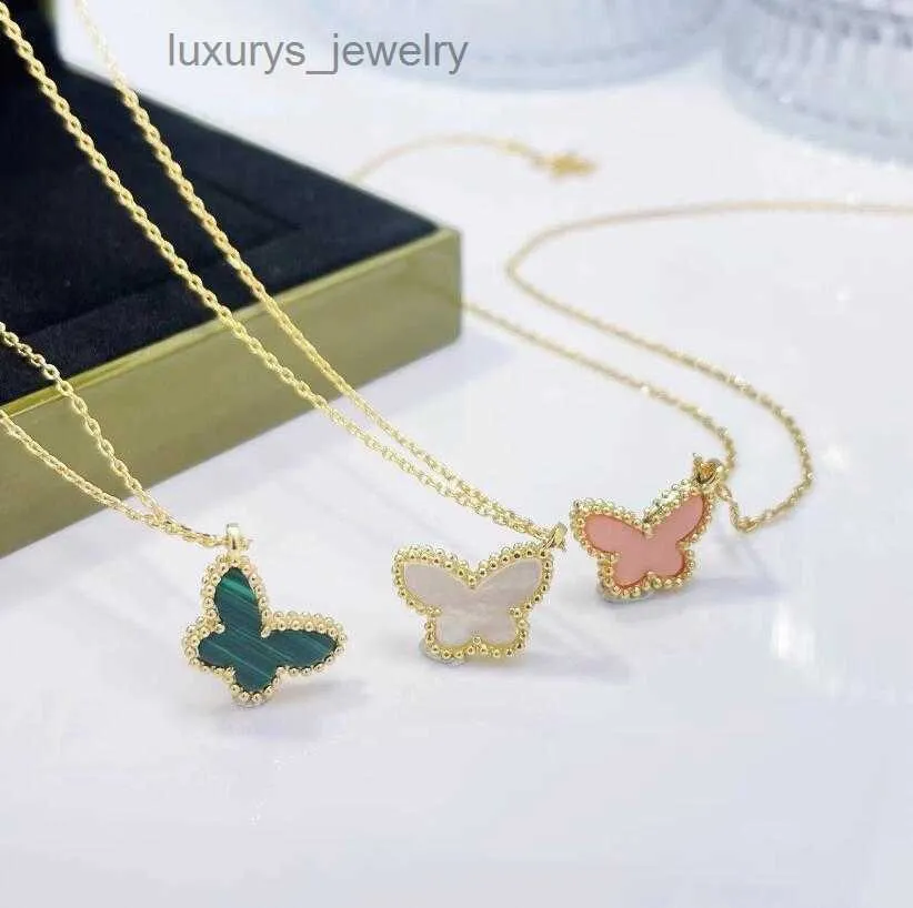 Jewelrys Designer Designer Jewelry Butterfly Necklace Set Pendant Necklaces Gold Silver Rose-Gold Necklace Link Chain Womens Chain Multi Color