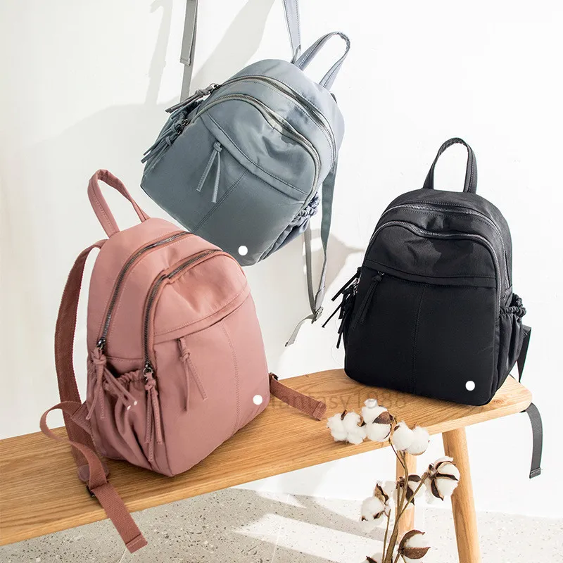 LL Women Bags Ipad Backpacks Outdoor Shoulder Pack Casual Students School Bag Waterproof Travel Mini Shopping Backpack Zipper