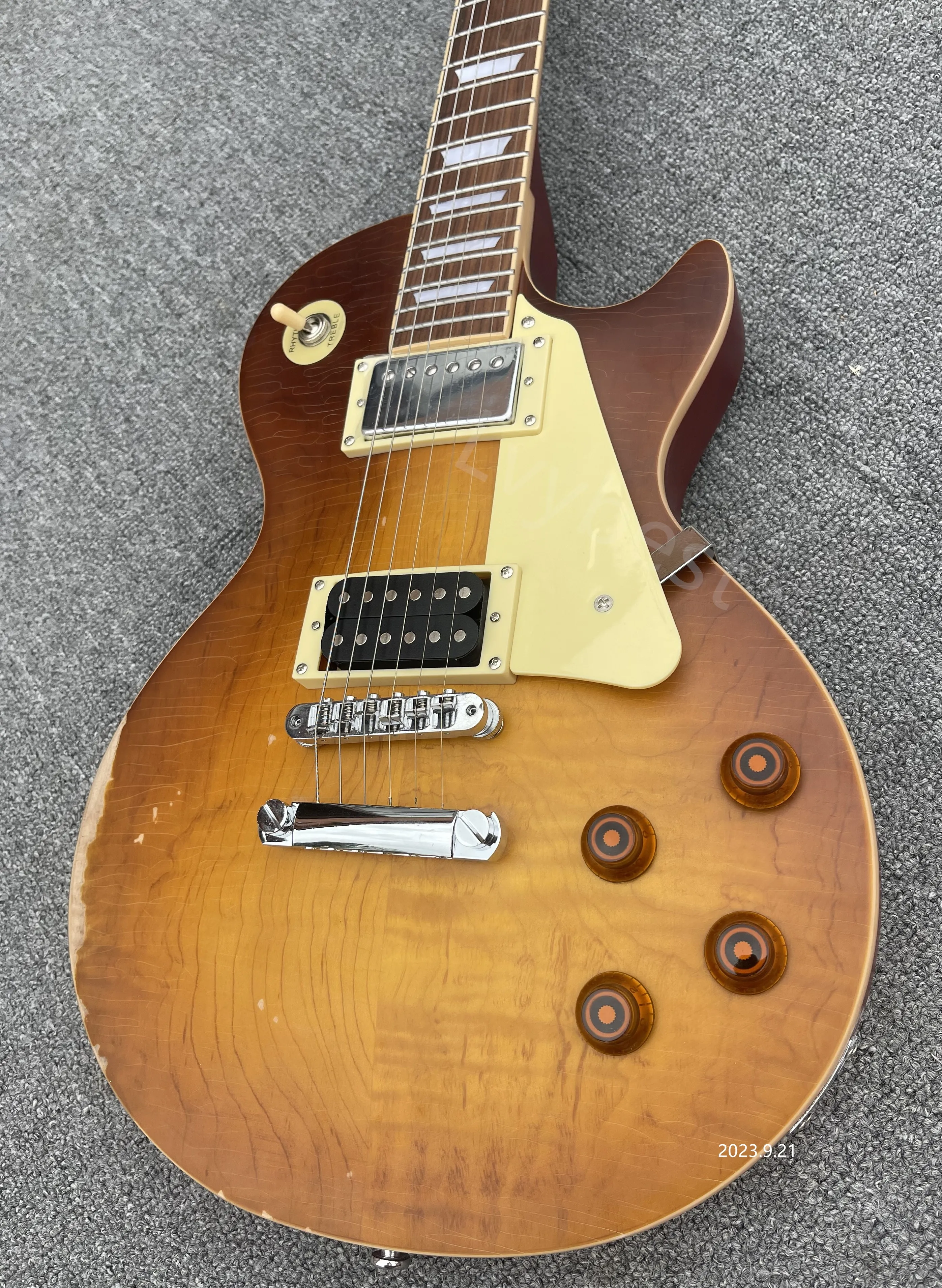 春新作の Solid Maple Guitar Body Electric Guitar Natural Wood, Flame パーツ