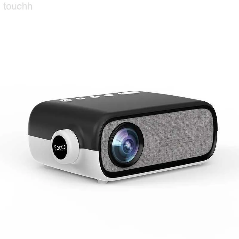 Projectoren YG280 HD 1080P MINI PROJECTORS HUISHOUDEN LED Portable Small Projector Home Theatre Zwart Wit geel 3 kleuren 2 stks L230921 L230923