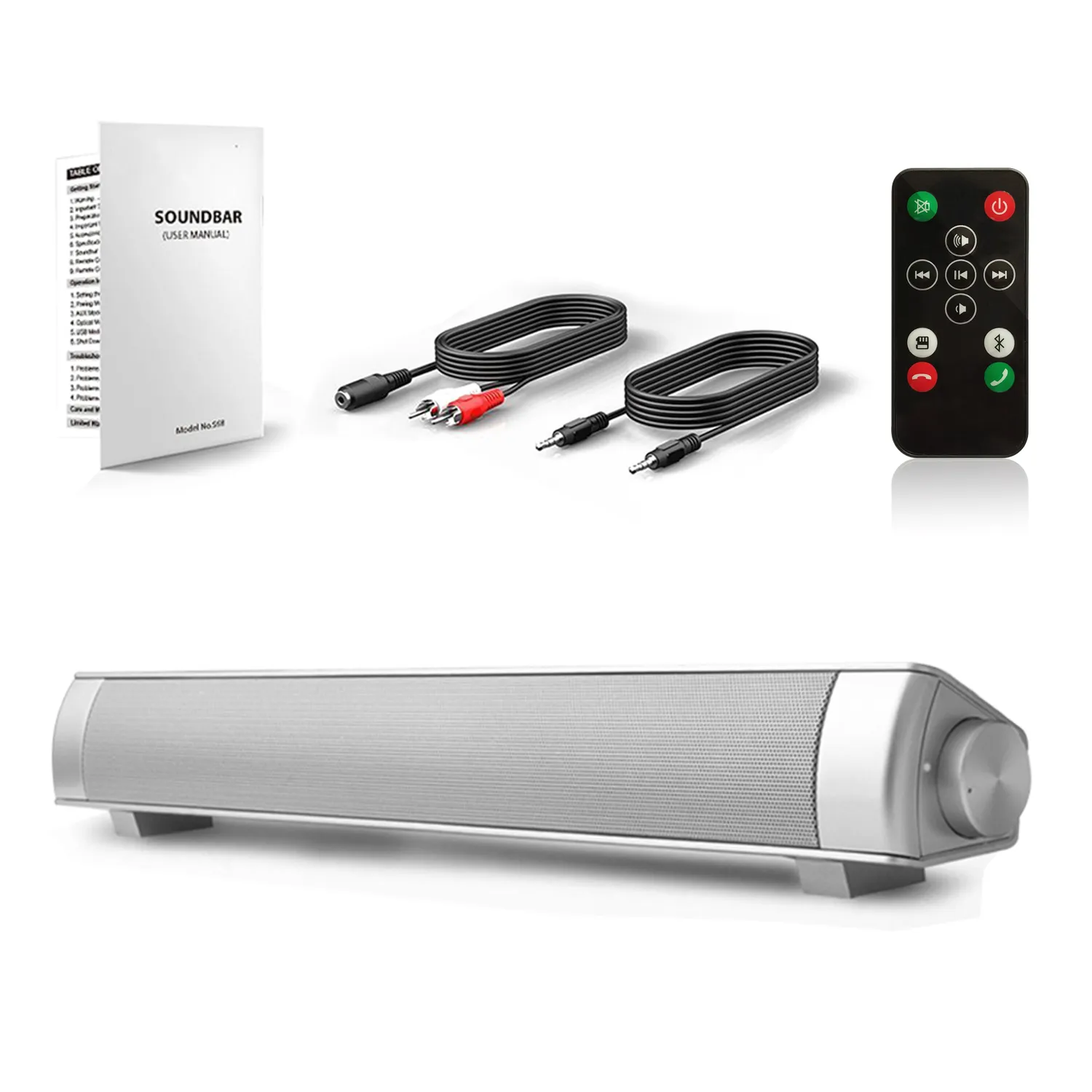 Combinatieluidsprekers PC Soundbar Bekabeld en draadloos Bluetooth-luidspreker Aangedreven voor TV Laptop Gaming Home Theater Surround Audio-systeem S08