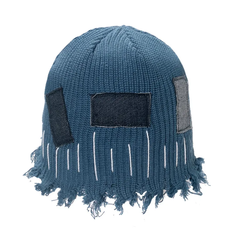 Beanies Beanie/Skull Caps 2023 Winter Hat Personlig sliten lapp med hål för värmeskydd och öronlapp stickad hatthattman Autumn och Winter Q151