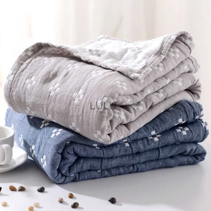Decken japanische Freizeitdecke für Betten Baumwolle Einfache Bettbreite Single Doppel Sommer Klimaanlage Quilt Softofa Deckenblätter HKD230922