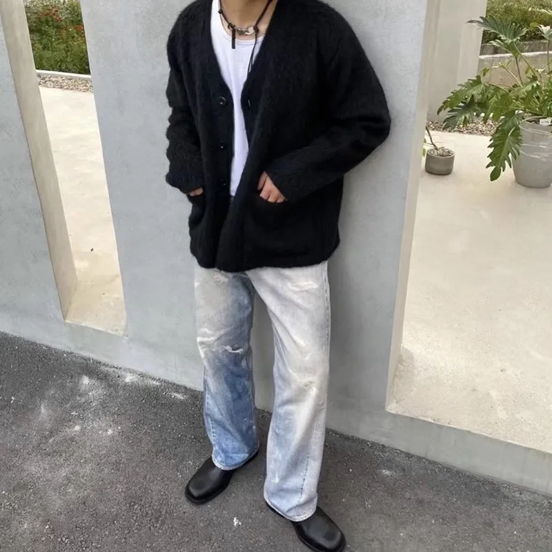 トップス Our Legacy Black Mohair Cardigan Cardigan in Black Mohair – SVRN