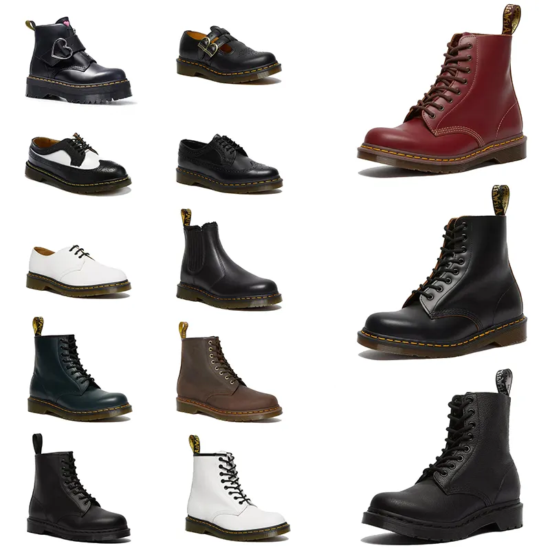 Doc Martens Designer Laarzen kort Dr Martins Heren Dames Marten Leer Groen Bruin Winter Sneeuw Australische laarsjes klassiek 8 ogen Schoenen zwart wit Boot Platform