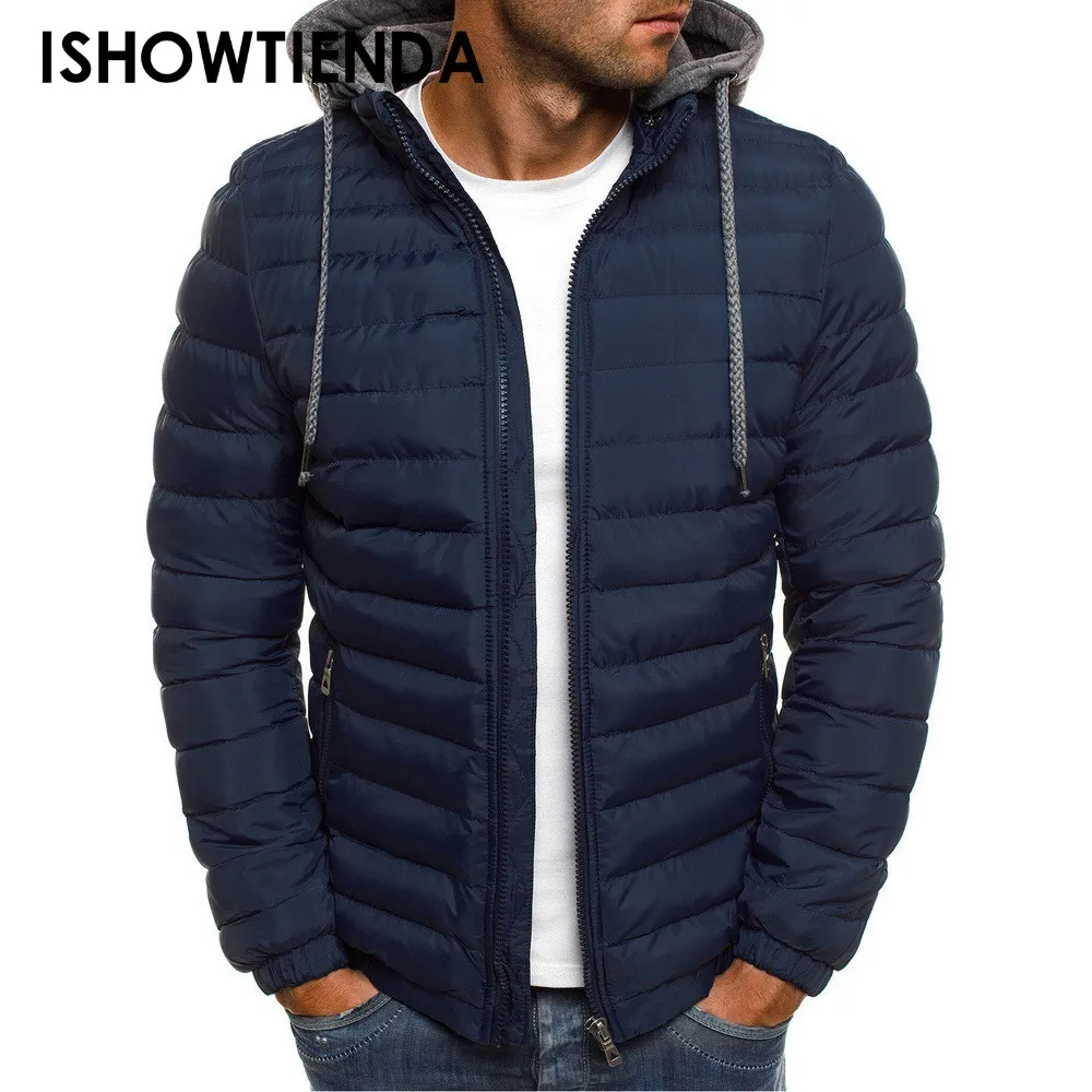 Мужские пуховые парки, зимняя мужская теплая куртка, компактная легкая куртка-пуховик с лыжной подкладкой, однотонные куртки, мужское ветрозащитное пальто на молнии 230921