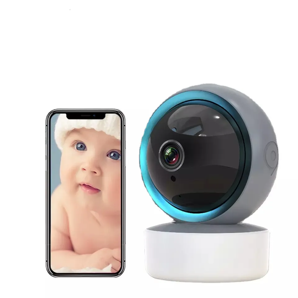 Caméras IP Caméra WiFi Baby Monitor avec audio bidirectionnel Vision nocturne Suivi Détection de mouvement Surveillance sans fil 360 degrés 230922