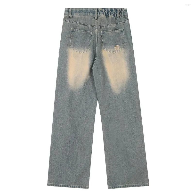 Мужские джинсы LACIBLE с 3D карманами и потертостями, стиль 2023, длинные весенне-осенние уличные повседневные брюки для мужчин и женщин, уличная одежда-карго