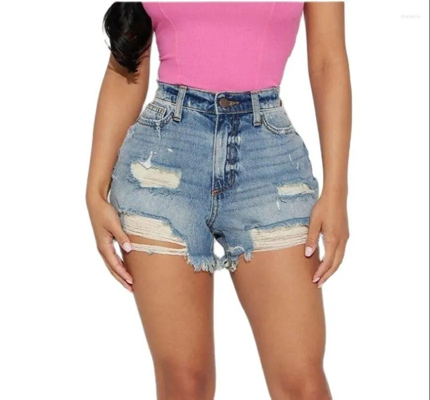 Shorts pour femmes 2023 été INS style rétro denim déchiré pour femmes mode gland sexy jean droit XS-L goutte