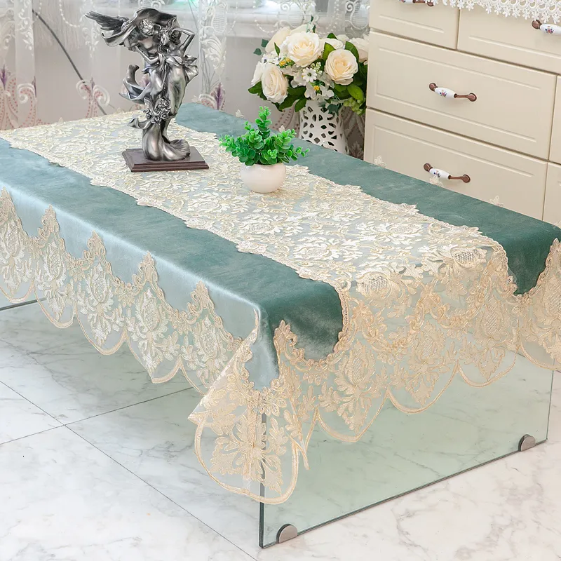 Table Cloth Luxury Lace Tablecloth Tea Table cloth TV Cabinet Tablecloths Romantic embroidery Table Cover for dining table clothes cloths 230921