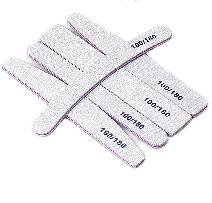 5 Styles Nail Art Files 100/180 Professional Nail Styling Tools Gel ...