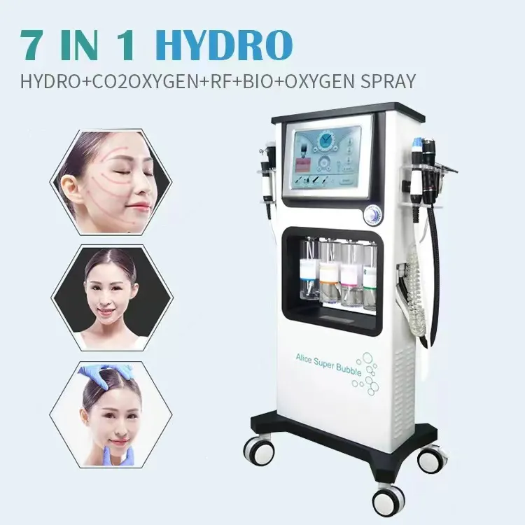 Machine hydratante pour le visage à l'oxygène, Jet d'eau, Micro Dermabrasion, Peeling à l'eau, Machine de nettoyage des pores