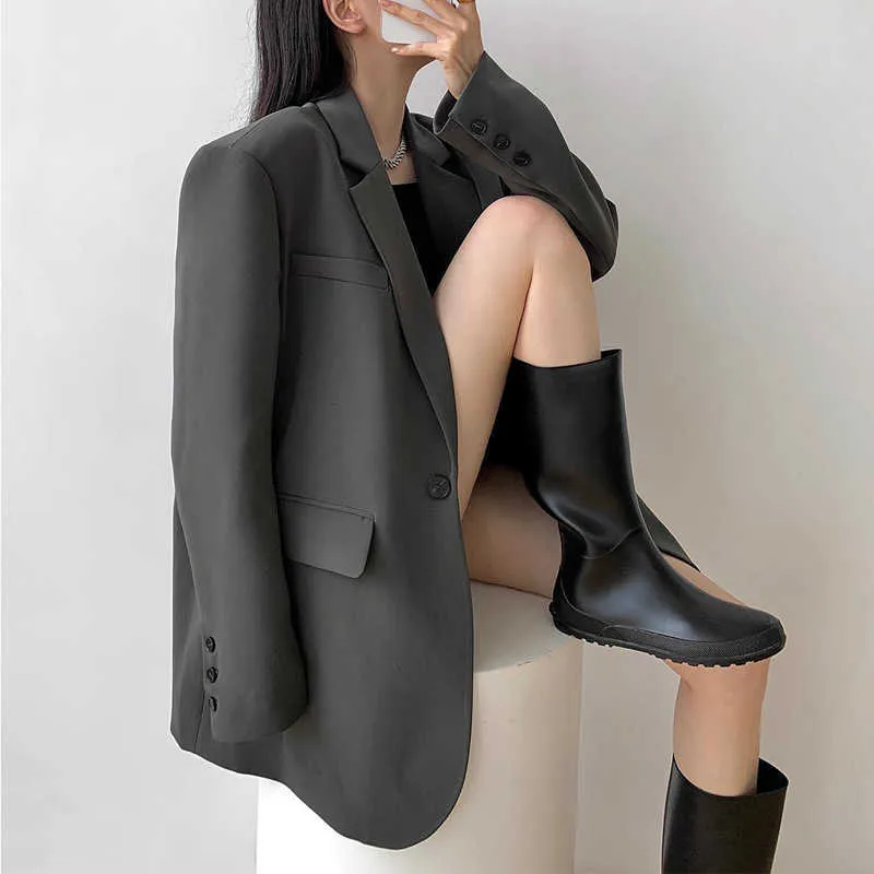 Moda męska noszenie internauten 2023 wiosna i jesień nowe zaawansowane sens designu czarny swobodny kombinezon w stylu edycja luźna w stylu