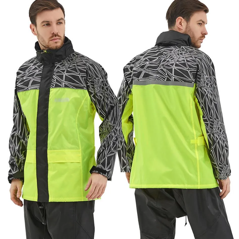 QIAN Raincoat Suit Impermeable Women Men Hooded Motorcycle Poncho