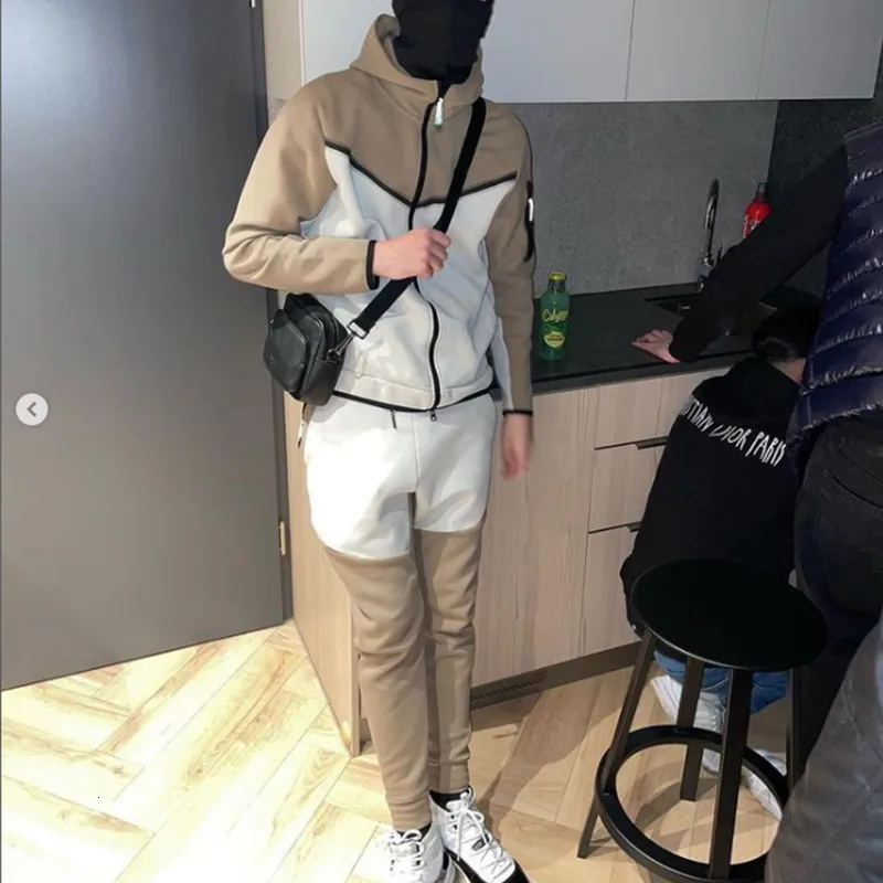 Tracuits Suit Hoodie Fashion Casual Sports Zipper Jacket Trousers Suitpant Men New in Men's Sets 230922_voghion.com