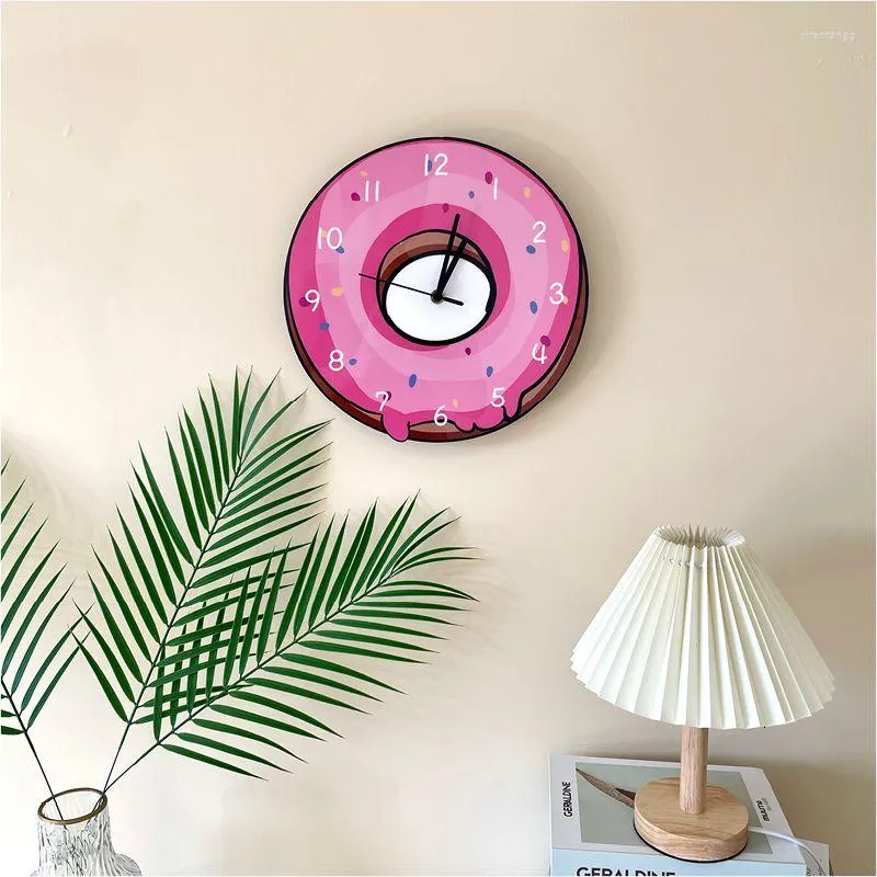 Wall Clocks Sweet Doughnuts Cute Creative Personalized Decoration