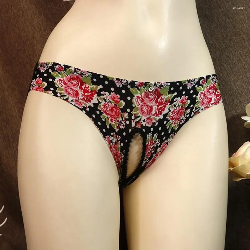 SPLIT CROTCH CROTCHLESS panties sissy pink satin handmade bikini