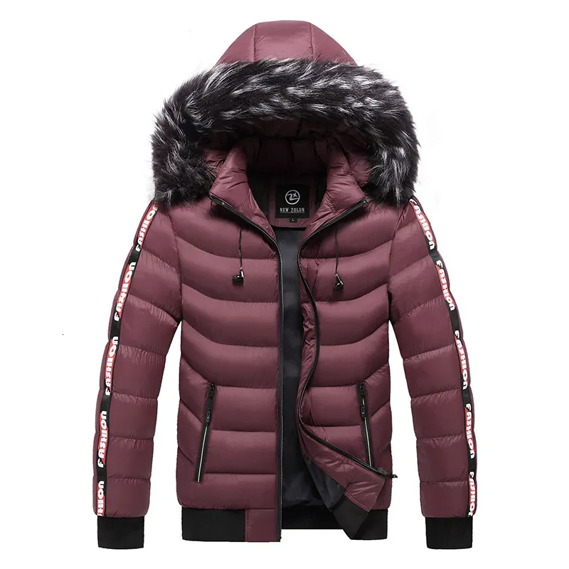 Mens Down Parkas Warm Fleece Winter Quiltad jacka Coat Autumn Outwear Jackets Puffer Thermal Clothing Oversize Streetwear 230922