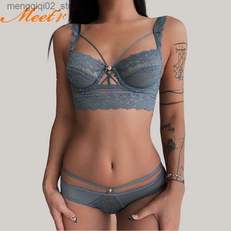 Bras Sets Meetr Classic Bandage Bra Set Lingerie Push Up Transparent Brassiere  Lace Underwear Set Sexy Temptation Panties For Women Q230922 From  Mengqiqi02, $7.09