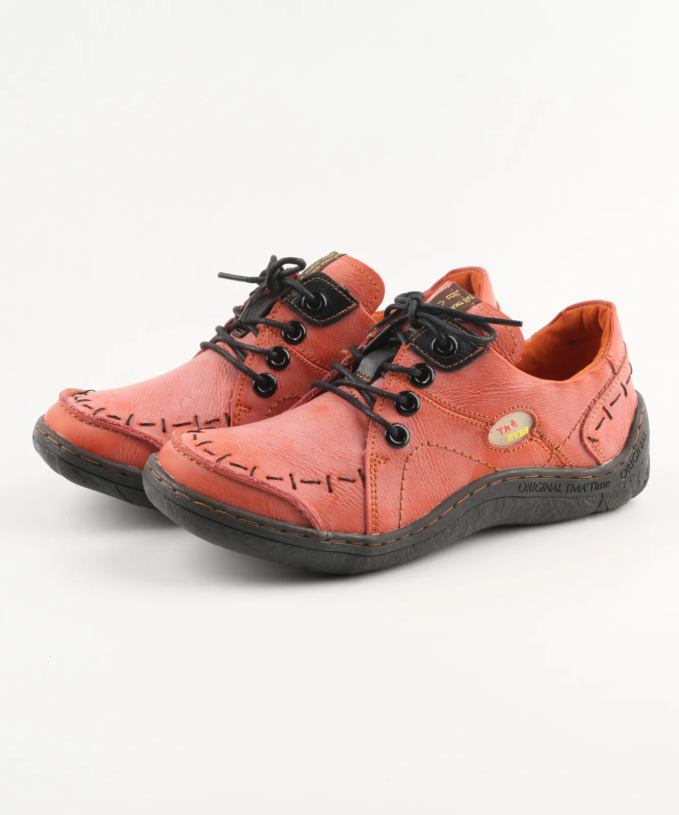 Red and Tan Sneakers with Heart Detail Womens Leather Sneakers Tan Dress Shoes with Heart Detail  main image 4